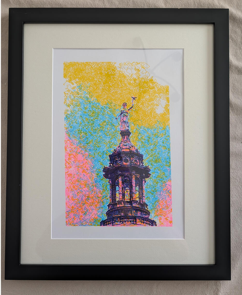 4 layer Stabilo 88 ink.